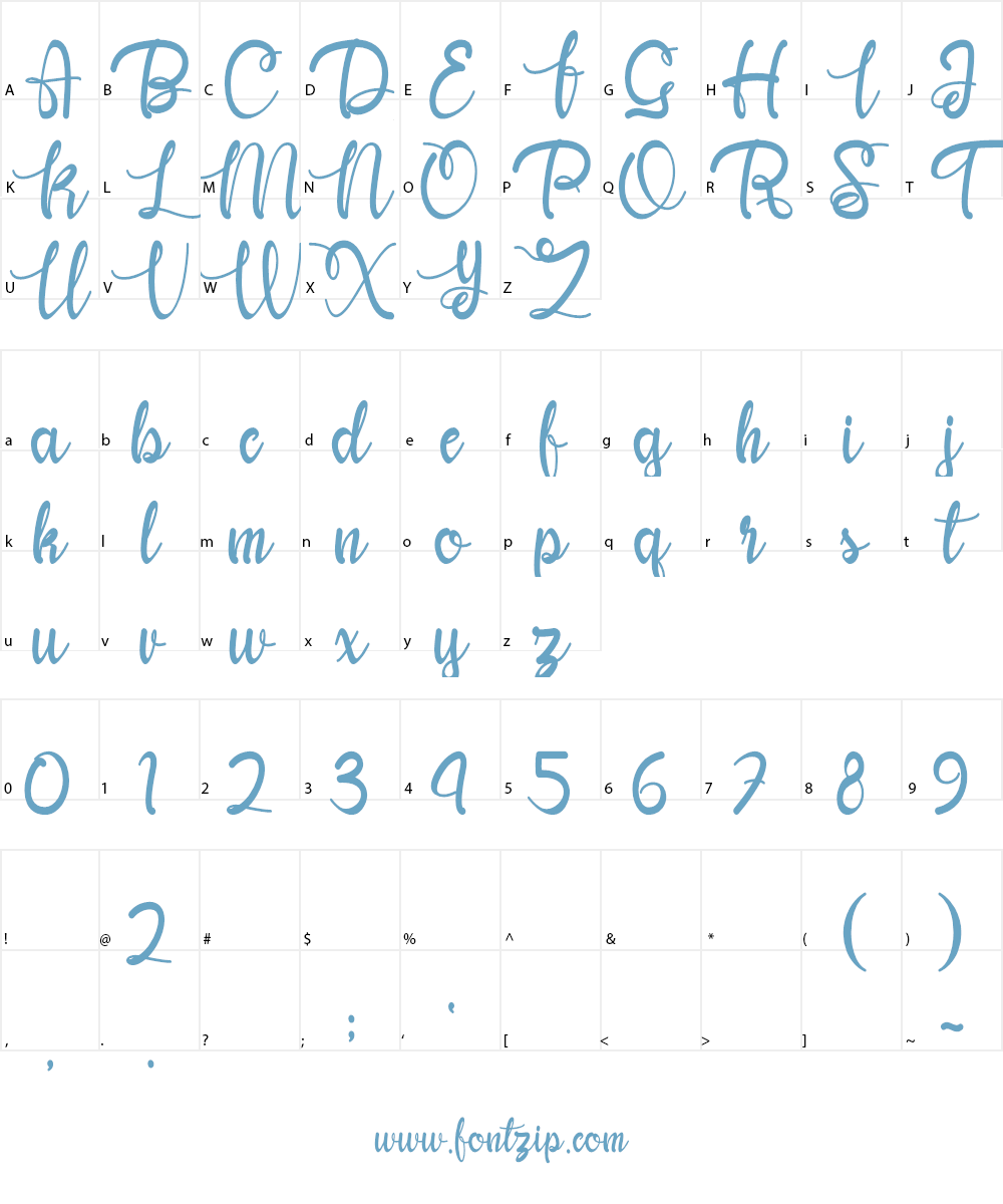 Yhulliantti Personal Use Only Font Character